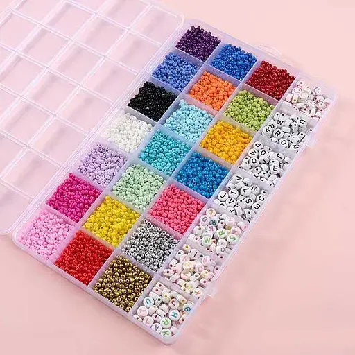 Набір бісеру 610-35 B, ножиці, волосінь, в боксі (6969975403749) - фото 3