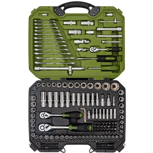 Універсальний набір інструментів Alloid 1/4, 3/8, 1/2, 218 предметів (НГ-4218П) - фото 2