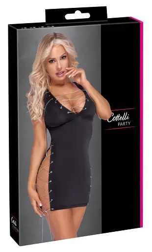 Міні-сукня Cottelli Party lacing M (чорний) - фото 8