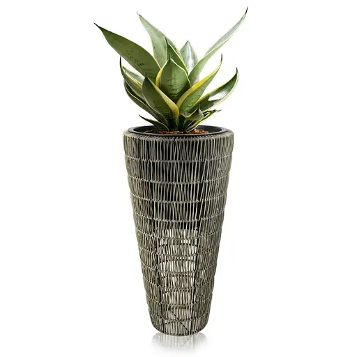 Кашпо Engard зі штучного ротангу 33х33x65 см (HA-02) - фото 7