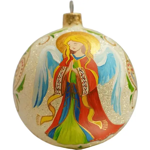 Ялинкова прикраса Санта Шоп Різдвяний ангел скло (4820001112511)