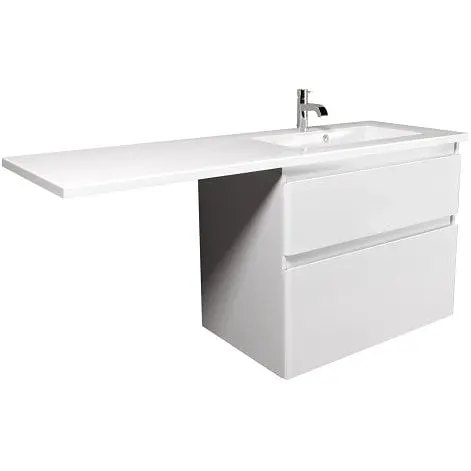 Тумба Мойдодир Палермо 80-U Adam 140 R Білий підвісна з крилом над пральною машиною Білий - фото 1