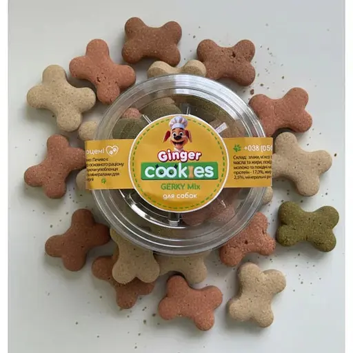 Лакомство для собак Печенье Ginger Cookies Gerky Mix 135 г  - фото 2