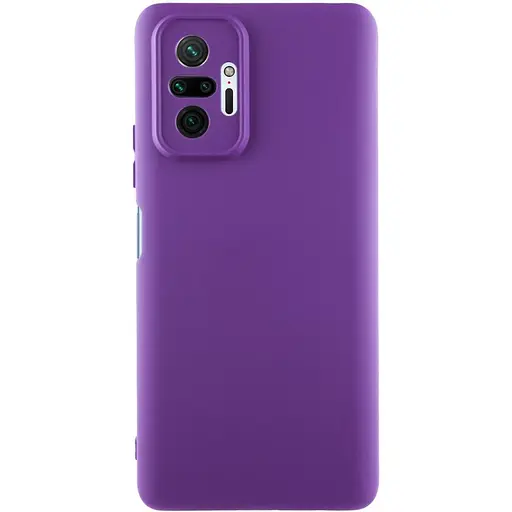 Чехол TPU Getman Liquid Silk Full Camera для Xiaomi Redmi Note 10 Pro / 10 Pro Max Фиолетовый / Purple