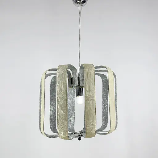 Люстра в корпусі із білої екошкіри Line.F S 1809/1 WT - фото 1