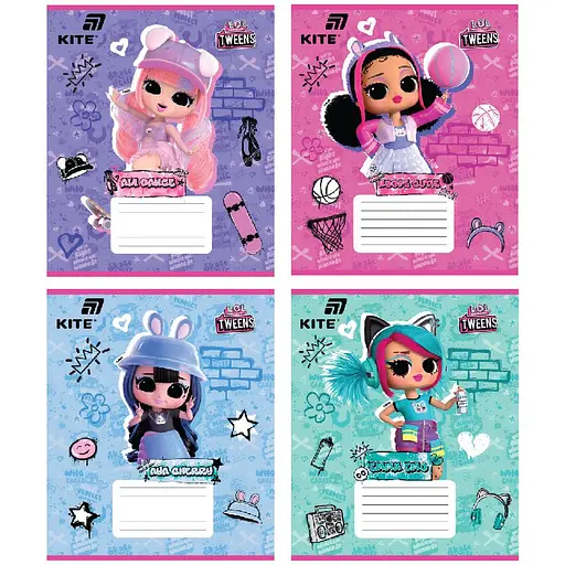 Набор тетрадей Kite LO в косую линию 12 листов 25 шт. (LO26-235) - фото 1