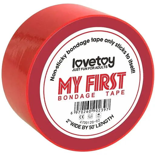 Бондажна стрічка Lovetoy My First Bondage Tape 15 м червоний