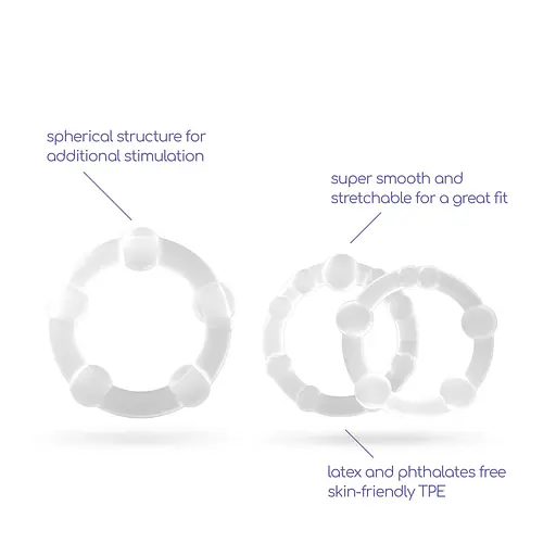 Набір із трьох кілець на пеніс Crushious прозорий - фото 6