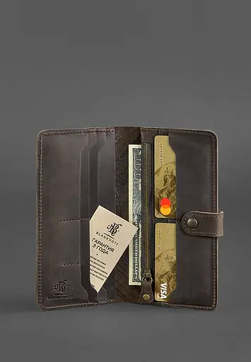 Шкіряне жіноче портмоне 7.0 Інді темно-коричневе - фото 3