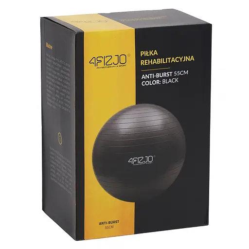 Мяч для фитнеса (фитбол) 4FIZJO 55 см Anti-Burst 4FJ0399 Black (P-5907739316257) - фото 10