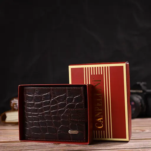 Мужской кожаный кошелек Canpellini 12.2х9.5х2 см acs0025619 - фото 8