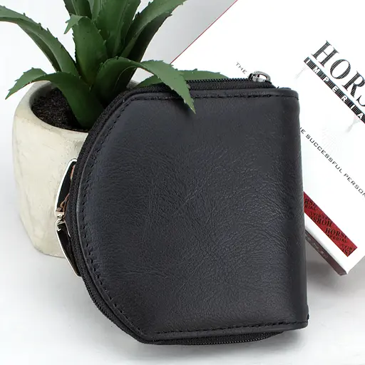 Гаманець жіночий шкіряний маленький Horse Imperial 001B чорний - фото 3