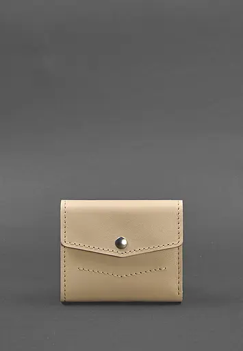 Женский кожаный кошелек 2.1 светло-бежевый - фото 2