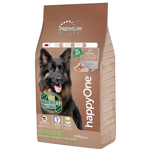 Сухой корм для собак happyOne Premium Adult Dog Hypoallergenic гипоаллергенный с ягненком 4 кг - фото 1