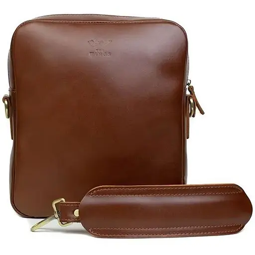 Шкіряна сумка Challenger S світло-коричнева - фото 1