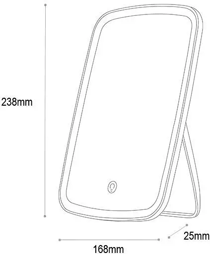 Дзеркало косметичне Xiaomi Jordan-Judy LED Makeup Mirror NV505 для макіяжу з підсвіткою - фото 4