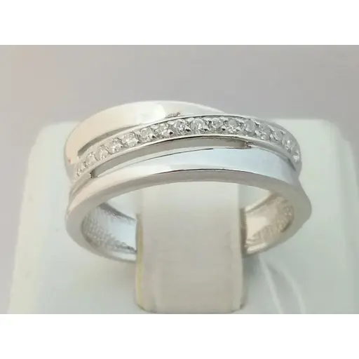 Срібне кільце Харківська ювелірна фабрика з фіанітами. 14377-Р 18 - фото 3