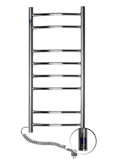 Электрический полотенцесушитель Navin Камелия 360x800 Sensor левый с таймером 10-007133-3680, Хром, Левое, Электронный - фото 1