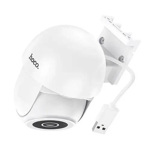 Зовнішня камера відеоспостереження Hoco D2 PTZ HD camera 3мп IP65 FHD (Біла) - фото 2