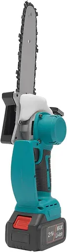 Міні цепна пила з акумулятором, 8-дюймова ручна бензопила, електрична для садових дерев, секатор, різання дерева - фото 2