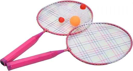 Набір для бадмінтону металевий, 2 ракетки 45 см, 2 волани, пластиковий м’яч 4 см, у сітці (В асортименті)