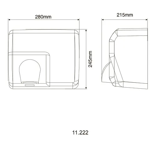 Сушарка для рук Hotec 11.222 Stainless Steel - фото 5