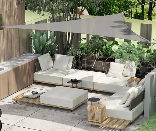 Тент навіс затінюючий трикутний 3х3х4м Оксфорд (Сірий) - фото 7