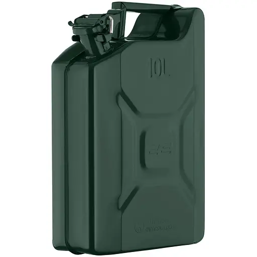 2E Канистра для топлива JCM10V вертикальная, 10 л, металл, 0.6 мм, зеленый, 2.3 кг