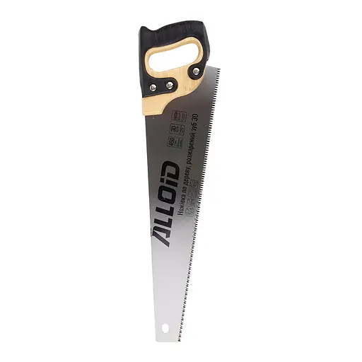 Ножівка по дереву Alloid гартований зуб 3D дерев'яна ручка 450 мм (WS-18450) - фото 1