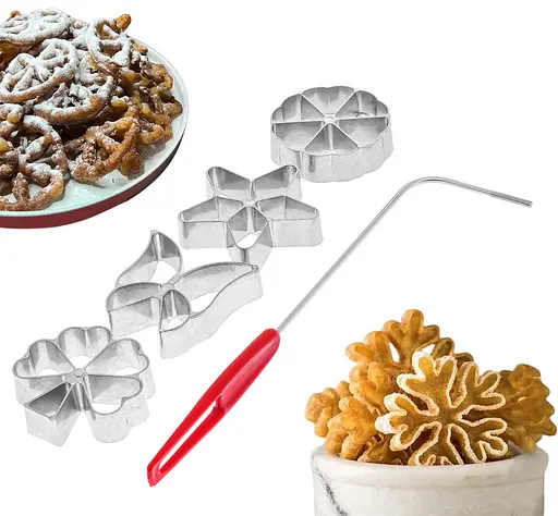 Формочки для хвороста хрустиков вафельного печенья из жидкого теста с бабочкой 4 шт. в наборе (толщина 1.8 см), Kitchen Master Серый 86769 - фото 2