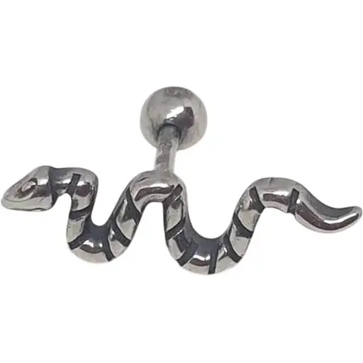 Срібна сережка для пірсингу хеліксу Ірій. 40075ШТ