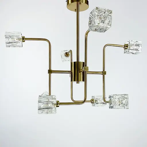 Люстра дизайнерська Crystal square Line.F H 9828/8 - фото 7