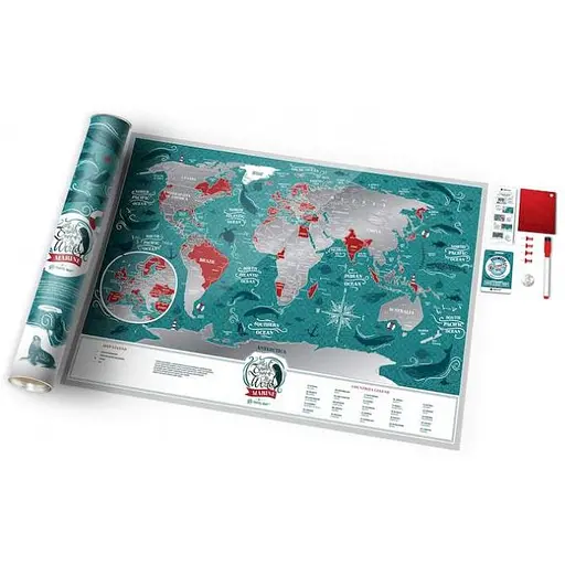 Скретч карта мира 1DEA.me Travel Map Marine World (13020)