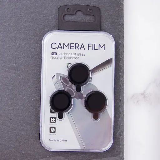 Защитное стекло Epik Metal Classic на камеру в упаковке для Apple iPhone 16 Pro 6.3/16 Pro Max 6.9 Черный/Black - фото 3