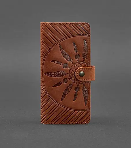 Шкіряне жіноче портмоне 7.0 Інді світло-коричневе - фото 1