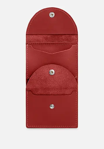 Кожаный кошелек 2.2 красный - фото 4