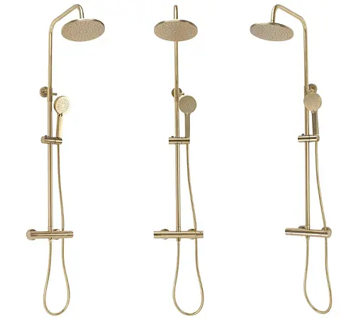 Душова система Rea Parot brushed gold з термостатом REA-P2323, Золотий - фото 3
