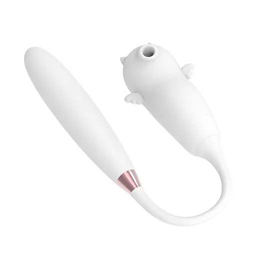 Вакуумний стимулятор клітора з вібрацією B - Series Lyla Viola Dual Purpose білий - фото 2