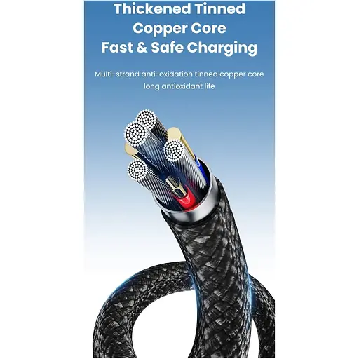 Кабель Usams US-SJ704 Rui Magnetic USB-C to USB-C 60W 1m Tarnish (SJ704USB01) [153983] - фото 10