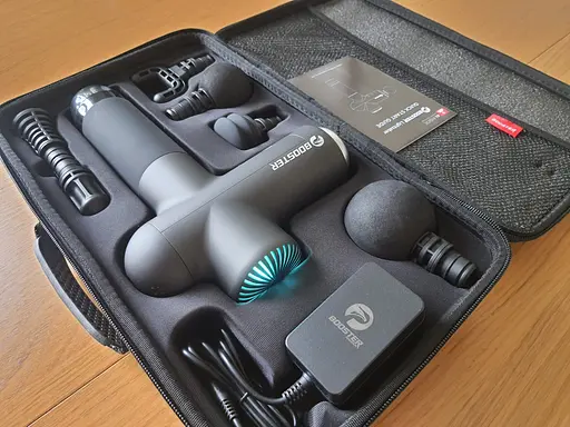 Перкусійний масажний пістолет Booster Lightsaber тригерних точок Massage Gun - фото 10