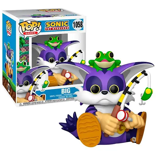 Коллекционная  фигурка   Funko Pop Фанко Поп Ёжик Соник Биг Sonic The Hedgehog Big 12см FP SH B 1058 - фото 1
