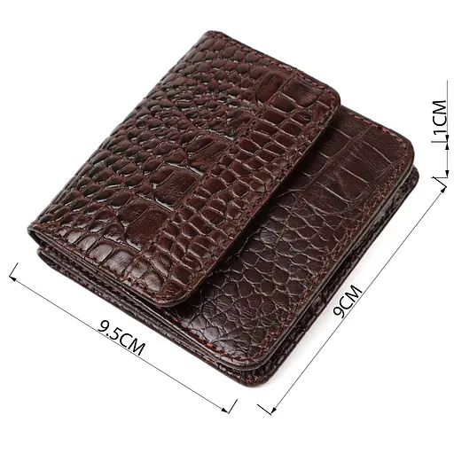 Портмоне из натуральной кожи с тиснением под крокодила Tony Bellucci 9.5х9х1 см acs0032252 - фото 3