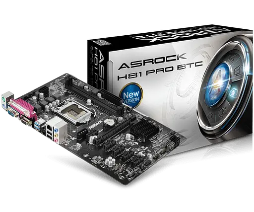 Материнская плата ASRock H81 Pro BTC rev 1.1 LGA 1150 (H81 Pro BTC rev.1.1) Б/У