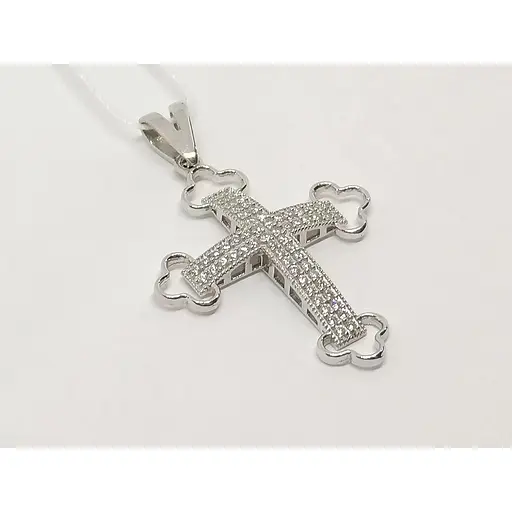 Золотой крестик Favoritum с фианитами. 711045_2Б - фото 2