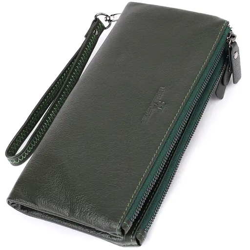 Красивий шкіряний гаманець на три відділення ST Leather 20.5х10.5х3 см acs0029660 - фото 1