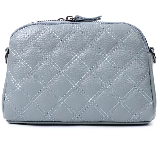 Женская сумка Vintage прошита ромбами на лицевой стороне из натуральной кожи 19.5х12.5х7 см sum0027020 - фото 5