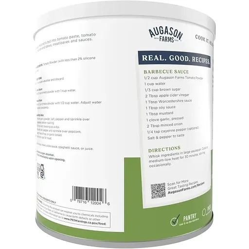 Томатная паста сублимированная Augason Farms с большим сроком годности 25 лет 329 порций - фото 2