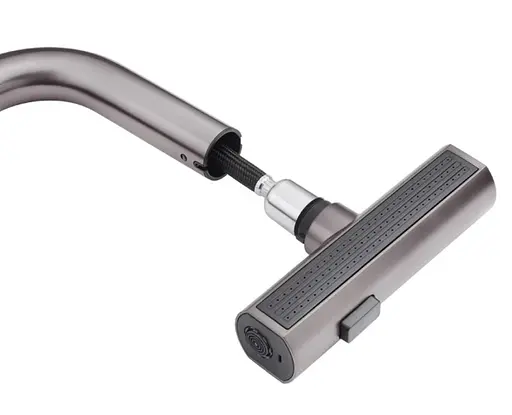 Змішувач для кухні з висувним виливом Kroner KRP Edelstahl Klassisch - PVD03918 (CV032499) - фото 9