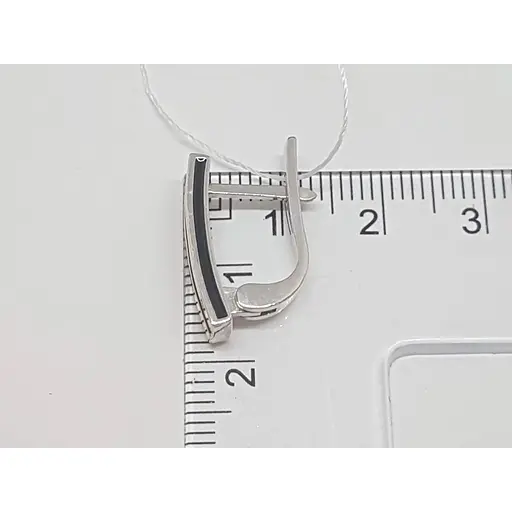 Серебряные серьги Полина с эмалью и позолотой. НЕАПОЛЬ - фото 5