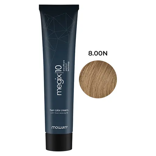 Краска для волос с низким содержанием аммиака Megix10 Mowan 8.00N интенсивный нейтральный светлый блонд 100 мл - фото 1